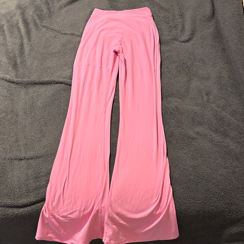 Pink Women's Wide-Leg Pants